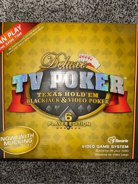 Deluxe TV Poker Video Game System - Gold